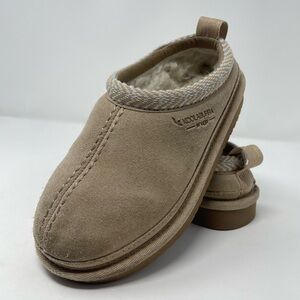 Koolaburra Kids Suede Slip-On Slipper in Beige